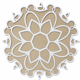 Diya Round Wooden Rangoli Stencil - 16 Inch