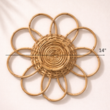 The Bamboo Cane 100% Natural & Handmade Wall Decor & Hanging - Set of 4