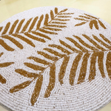 Golden Leaf Premium Table Placement (Set of 2)- 12 Inch