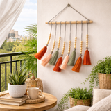 Beads & Tassels 100% Handmade Macramé Wall Hanging - 16" X 24"