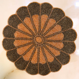 Copper Gold Flower Table Placement (Set of 2)- 12 Inch