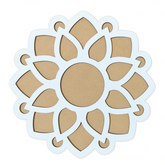 Sunflower Wooden Rangoli Stencil - 16 Inch