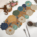 Blue Daisy Bead Premium Table Runner - 13 X 36 Inch