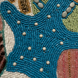 Color Coral Blast Beaded Pillow Cover (Set of 2) - 15 by 15 Inch