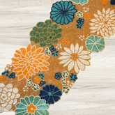 Blue Daisy Bead Premium Table Runner - 13 X 36 Inch