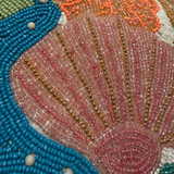 Color Coral Blast Beaded Pillow Cover (Set of 2) - 15 by 15 Inch