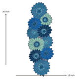 Blue Sunflower Beads Table Runner - 13 X 36 Inch