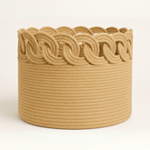 Infinity Loop Jute Basket - 12 X 14 Inch