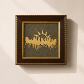 Seven Running Horses Pyrite Dust Frame (Charged by Professionals) - 7 X 7 Inch