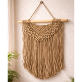 Earthy Beige 100% Handmade Macramé Wall Hanging - 16" X 20"
