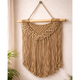 Earthy Beige 100% Handmade Macramé Wall Hanging - 16" X 20"