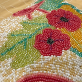 Flamingo Beach Party Beaded Pillow Cover (Set of 2) - 15 by 15 Inch