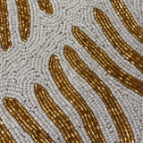 White Gold Bead Premium Table Runner - 13 X 36 Inch