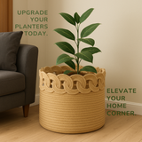 Infinity Loop Jute Basket - 12 X 14 Inch