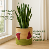 Watermelon Slice Jute Basket - 10 X 10 Inch