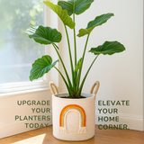 Rainbow Cotton Thread Basket 10" - Orange & Yellow