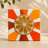 ✨ Orange Splash!- Wall & Table Mini Canvas & Stand - 6 X 6 Inch #SummerEdit