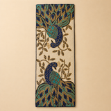 Luxury Peacock Bloom Beads Table Runner - 13 X 36 Inch