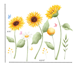 DIY Watercolor Sunflower Wall Stickers – Bright, Cheerful & Easy to Apply