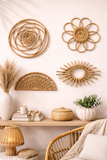 The Bamboo Cane 100% Natural & Handmade Wall Decor & Hanging - Set of 4
