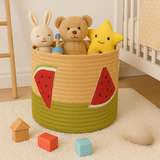 Watermelon Slice Jute Basket - 10 X 10 Inch