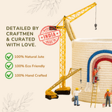 Rainbow Cotton Thread Basket 10" - Blue & Pink