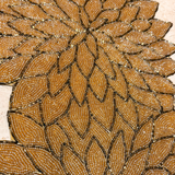 Copper Gold Aster Beads Table Runner - 13 X 36 Inch