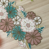 Pastel Floral Premium Bead Table Runner - 13 X 36 Inch