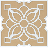 Floral Square Wooden Rangoli Stencil - 12 Inch