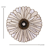 White Daisy Table Placement (Set of 2)- 12 Inch