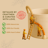 Rainbow Cotton Thread Basket 10" - Orange & Yellow