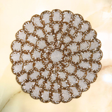 Golden Bloom Flower Table Placement (Set of 2)- 12 Inch