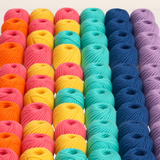 Multicolor Cotton Thread Basket - 10 X 10 Inch