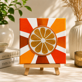 ✨ Orange Splash!- Wall & Table Mini Canvas & Stand - 6 X 6 Inch #SummerEdit