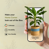 The Blue Two Tone Jute Basket - 10 X 10 Inch