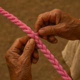 The Pink Two Tone Jute Basket - 10 X 10 Inch