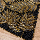 Black Gold Bead Premium Table Runner - 13 X 36 Inch