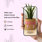 Pink Dancing Flamingo Jute Basket - 10 X 10 Inch