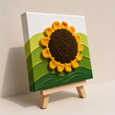 ✨ Sunflower Bloom!- Wall & Table Mini Canvas & Stand - 6 X 6 Inch #SummerEdit