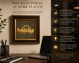 Seven Running Horses Pyrite Dust Frame (Charged by Professionals) - 7 X 7 Inch