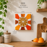 ✨ Orange Splash!- Wall & Table Mini Canvas & Stand - 6 X 6 Inch #SummerEdit