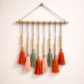 Beads & Tassels 100% Handmade Macramé Wall Hanging - 16" X 24"