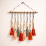 Beads & Tassels 100% Handmade Macramé Wall Hanging - 16" X 24"