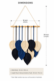 Shades of Ocean 100% Handmade Macramé Wall Hanging - 16" X 30"