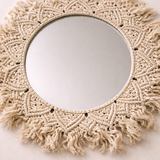 Mirror-Mirror on the Wall - 100% Handmade Macrame Wall Hanging - 16"