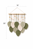 Sage Green 100% Handmade Macramé Wall Hanging - 16" X 30"