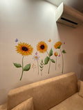 DIY Watercolor Sunflower Wall Stickers – Bright, Cheerful & Easy to Apply