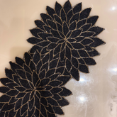 Black Gold Aster Beads Table Runner - 13 X 36 Inch