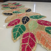 Autumn Leaf Bead Premium Table Runner - 13 X 36