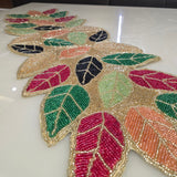 Autumn Leaf Bead Premium Table Runner - 13 X 36